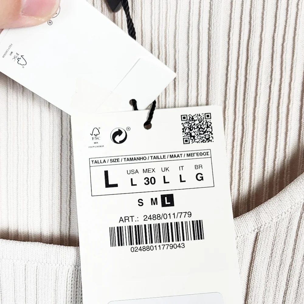 ZARA cropped knit top